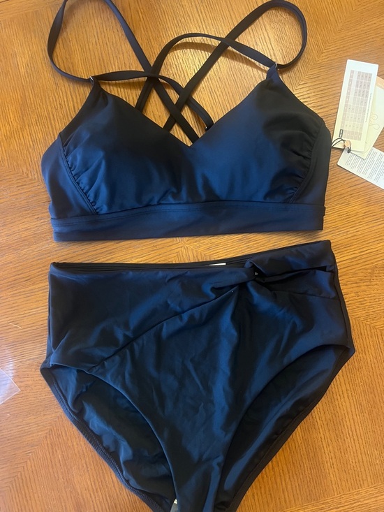 CALIA by Carrie Underwood Other - CALIA by Carrie Underwood Navy-Black Strappy Two-Piece Bikini